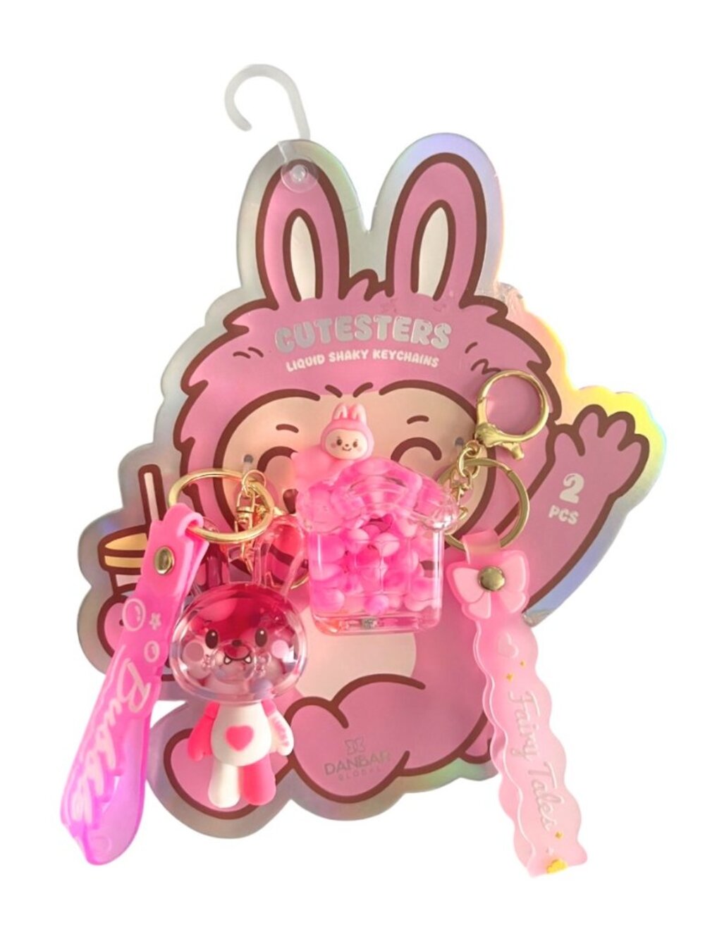 Cutesters 2 Piece Keychain Set - Pink | NEW